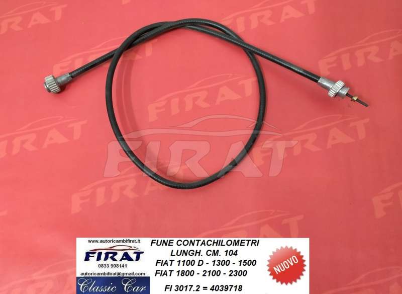 FUNE CONTACHILOMETRI FIAT 1100 D - 1300 - 1500 - 1800 (3017.2) - Clicca l'immagine per chiudere